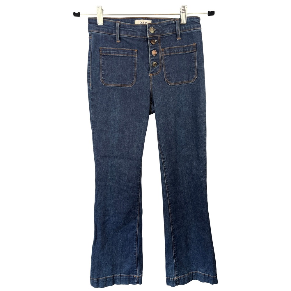 OAT New York Contemporary‎ Sailor Bootcut Jeans SZ 27 Dark Wash Stretch Denim